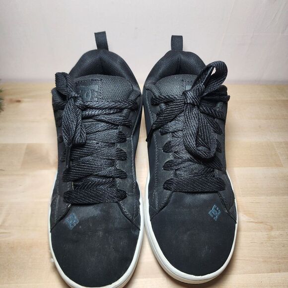 DC NET SE BLACK WHITE MEN SHOES SIZE 9 Skatboarder - Picture 2 of 8
